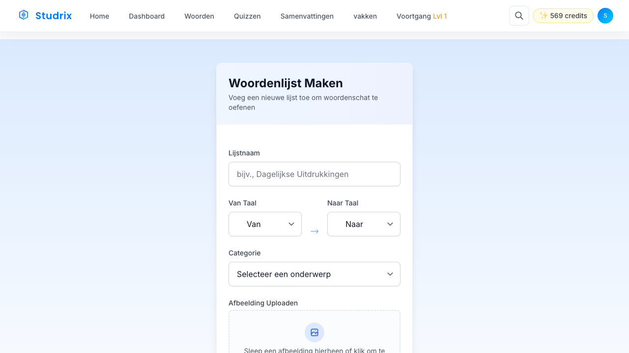 Stap 1: Upload je studiemateriaal